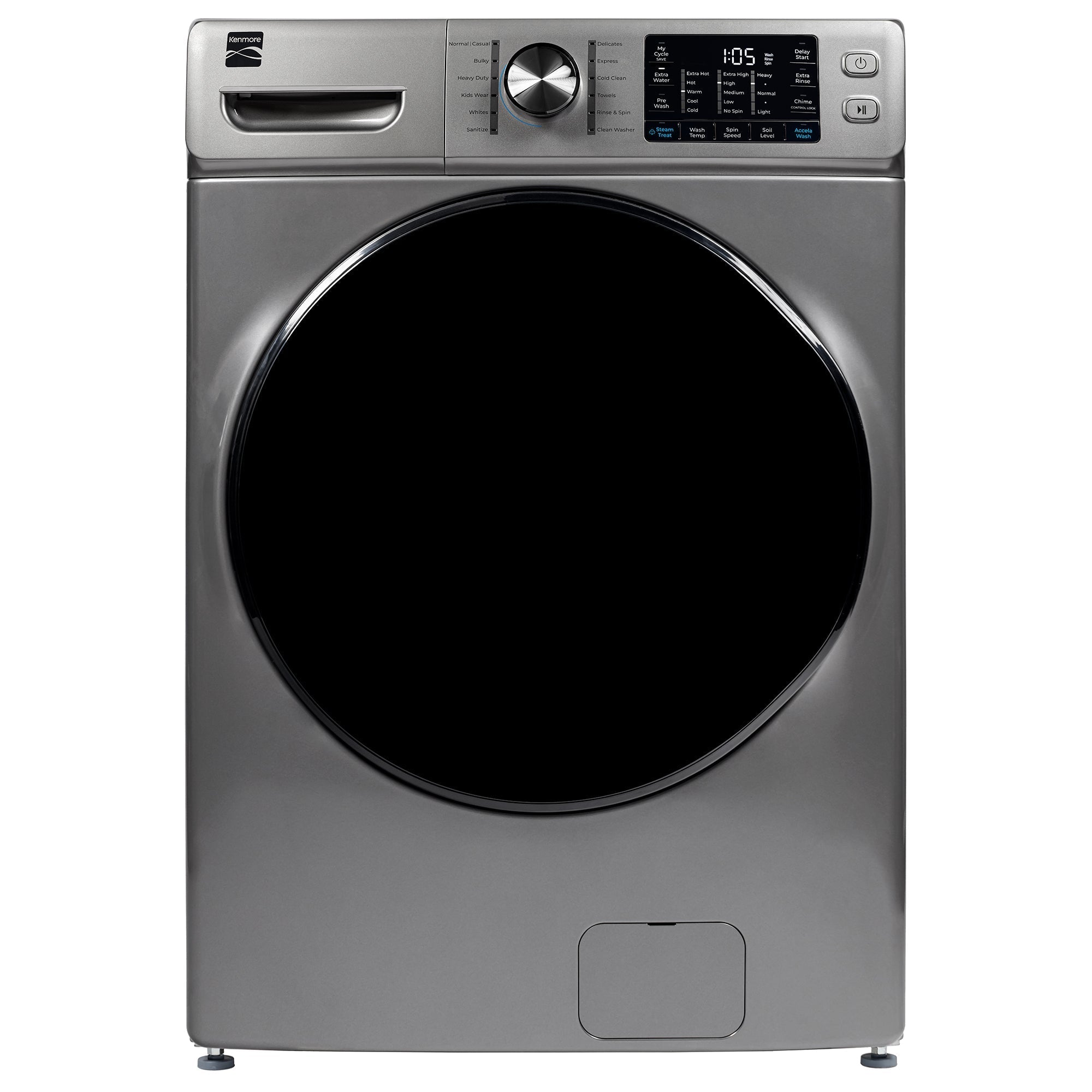 Kenmore 4.5 cu. ft. Front-Load Washer w/ Steam – Metallic Steel