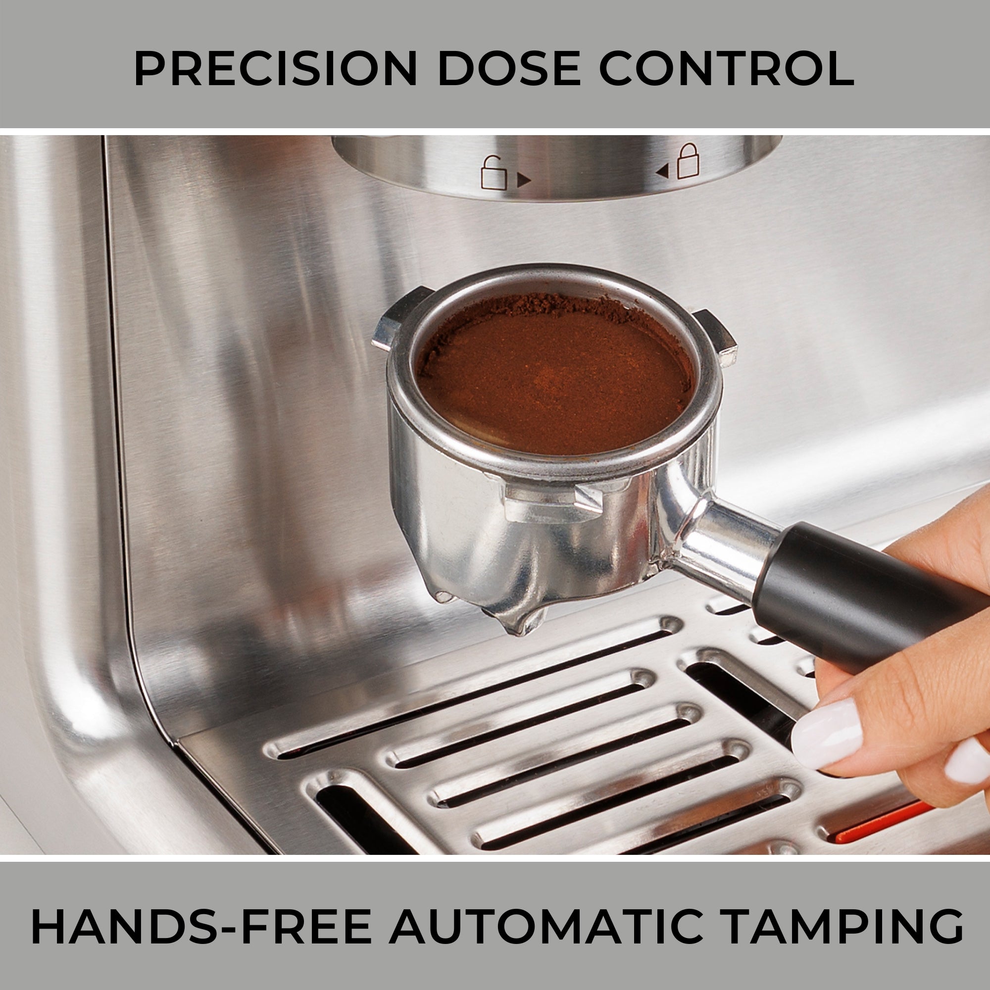 Kenmore Elite Auto-Tamp Espresso Machine With Grinder & Frother Semi-Automatic 15 Bar Italian Pump