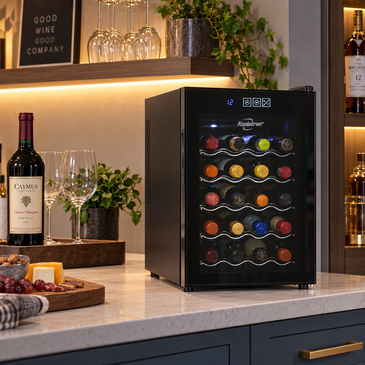 Koolatron 20 Bottle Wine Cooler Thermoelectric Freestanding Wine Fridge