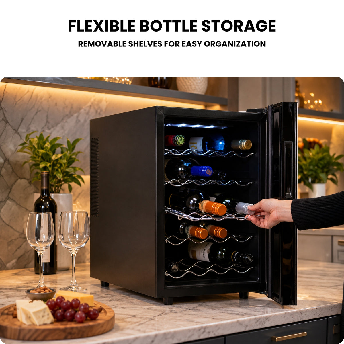 Koolatron 20 Bottle Wine Cooler Thermoelectric Freestanding Wine Fridge
