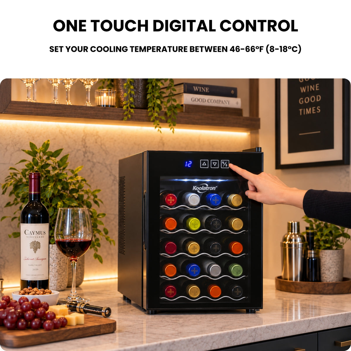Koolatron 20 Bottle Wine Cooler Thermoelectric Freestanding Wine Fridge