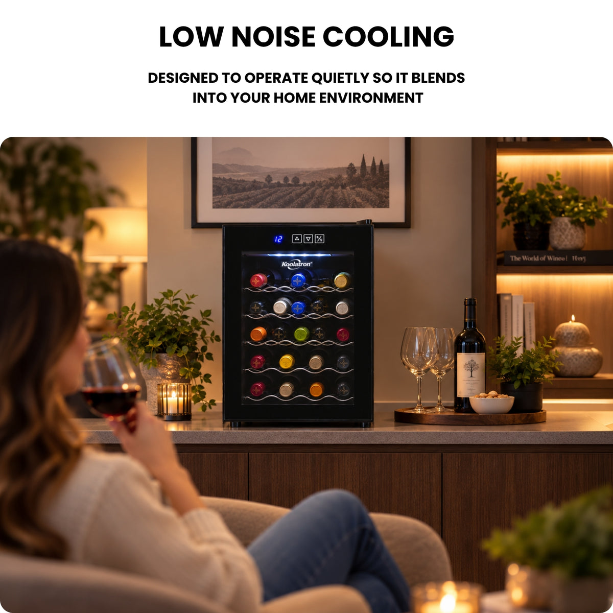 Koolatron 20 Bottle Wine Cooler Thermoelectric Freestanding Wine Fridge
