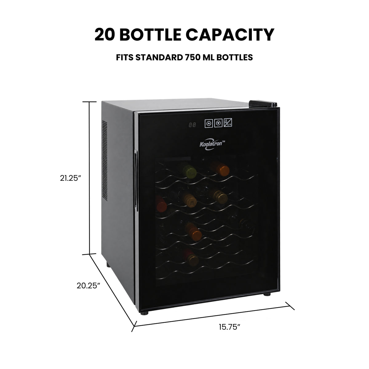 Koolatron 20 Bottle Wine Cooler Thermoelectric Freestanding Wine Fridge